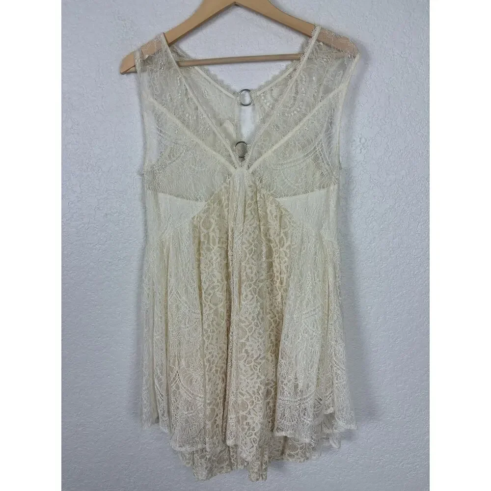 Free People Dont You Dare Womens Dress Size Small Boho Lace Festival Coachella‎